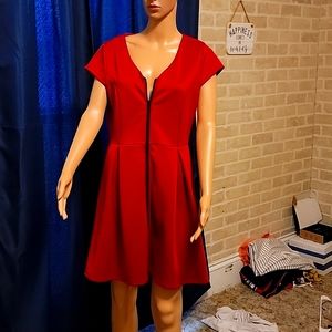 NWT front red zipper Dress